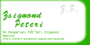 zsigmond peteri business card